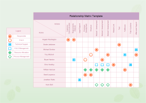 Edraw Relationship Matrix Template