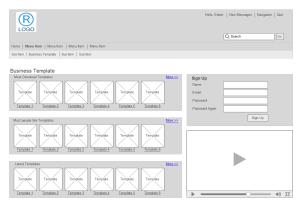 Exemple de wireframe de site web