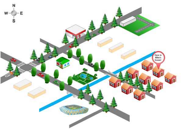 Modèle de dessin de carte des rues