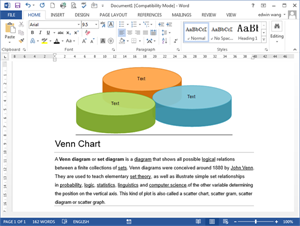 Plantilla de diagrama de Venn en Word