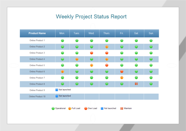 weekly project status report