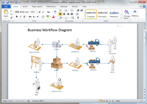 Word Workflow Diagramm Vorlage