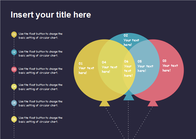 3-Set Balloon Venn Diagram