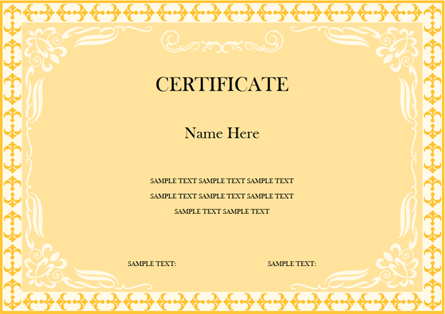 awards certificate template free