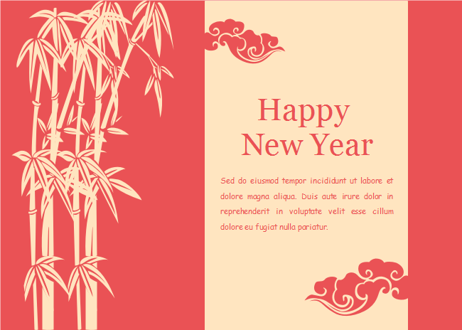 Bamboo New Year Card