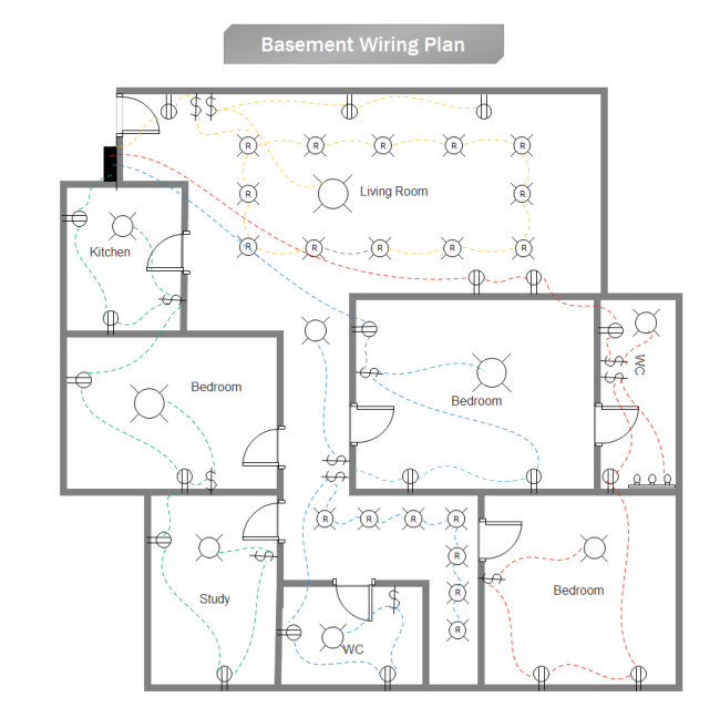 Basement Wiring Plan Template