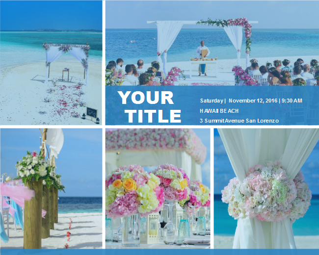 Beach Wedding Photo Collage