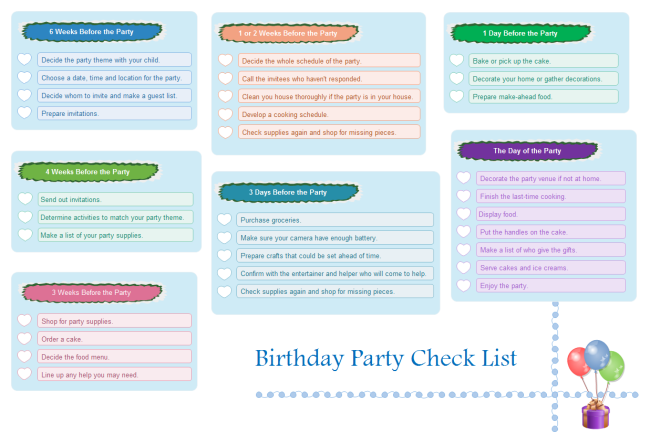 Birthday Party Checklist