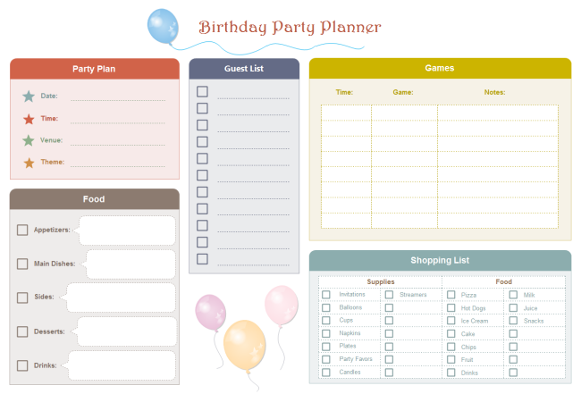 Birthday Party Planner