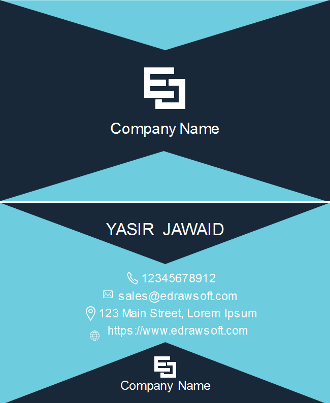 Black and Blue Business Card