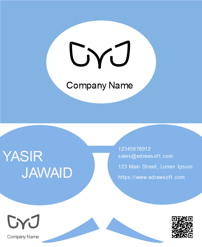 White Oval Business Card