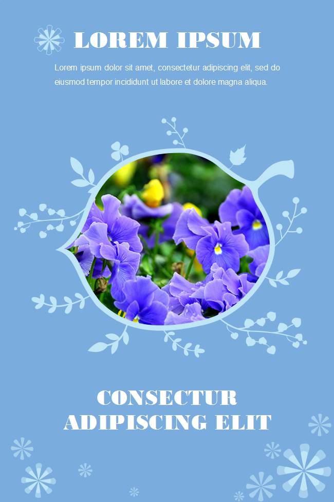 Blue Flower Background Poster