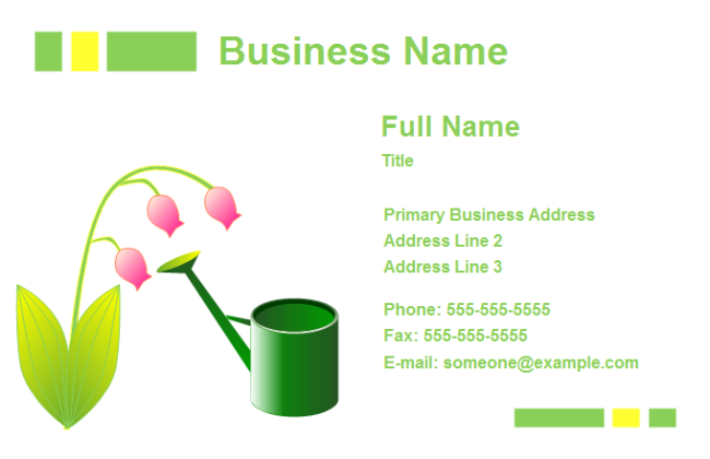 Business Card Flower