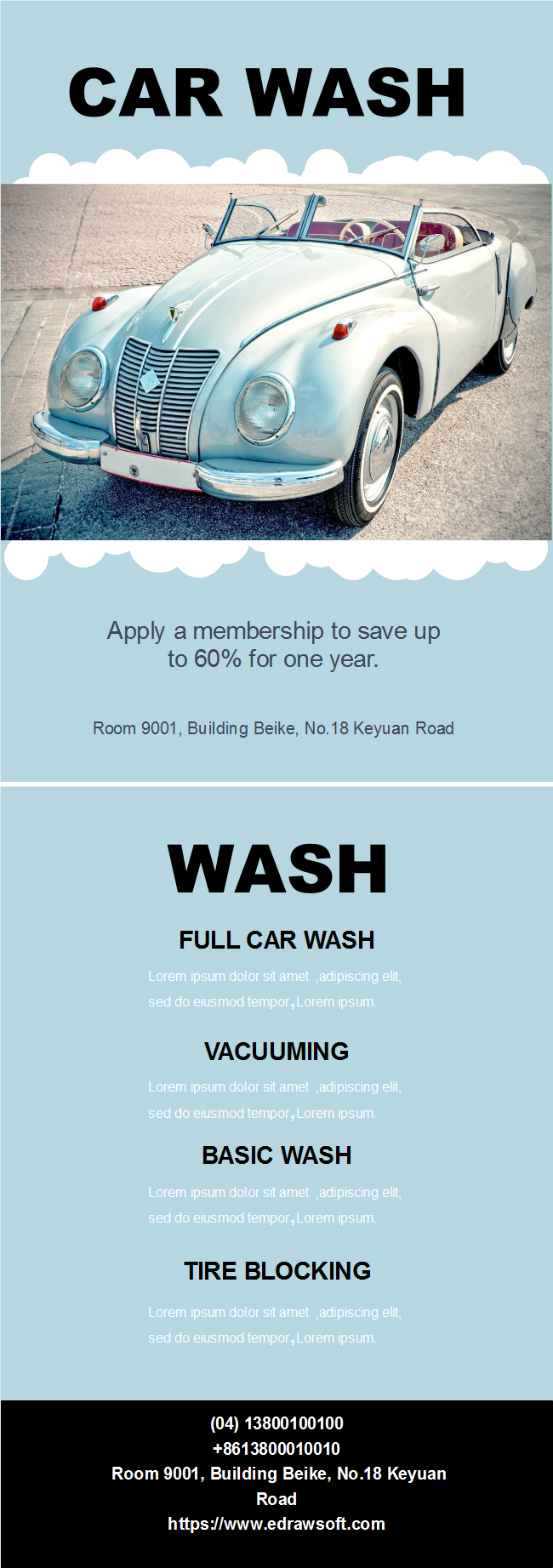 Car Wash Sales Flyer