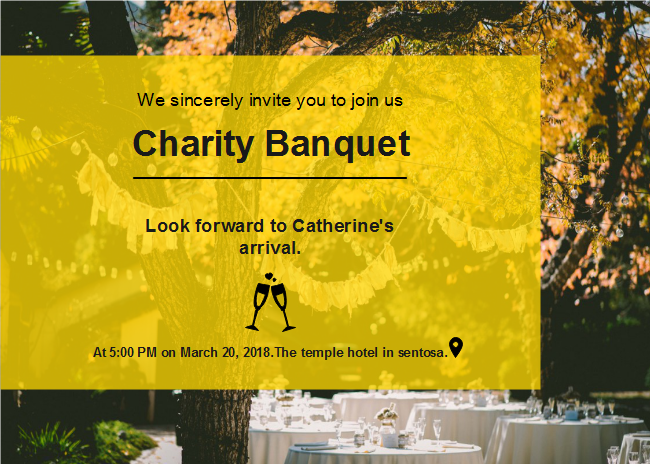 Charity Banquet Invitation Card