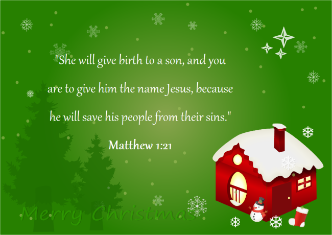 Christmas Card Bible Scripture