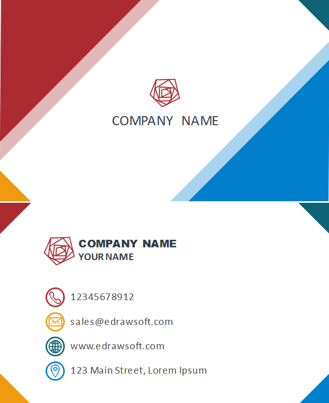 Colorful Geometry Business Card