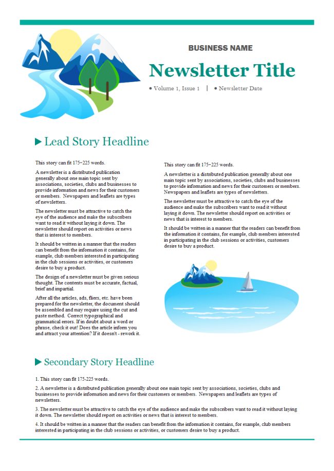 Company Newsletter Template