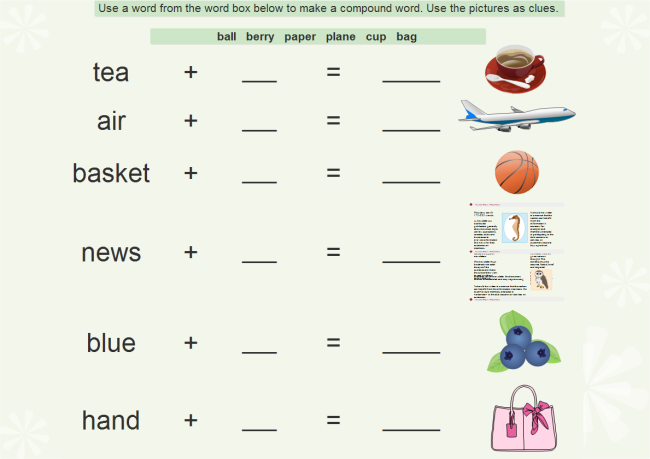 Compound Words Worksheet