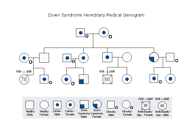 Down Syndrome Hereditary Medical Genogram