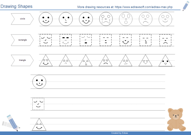 Drawing Shapes Worksheet Free Drawing Shapes Worksheet Templates