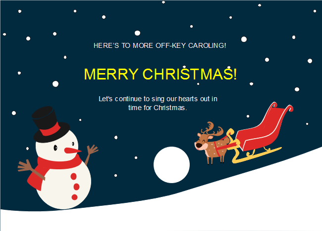 Elk Snowman Christmas Card