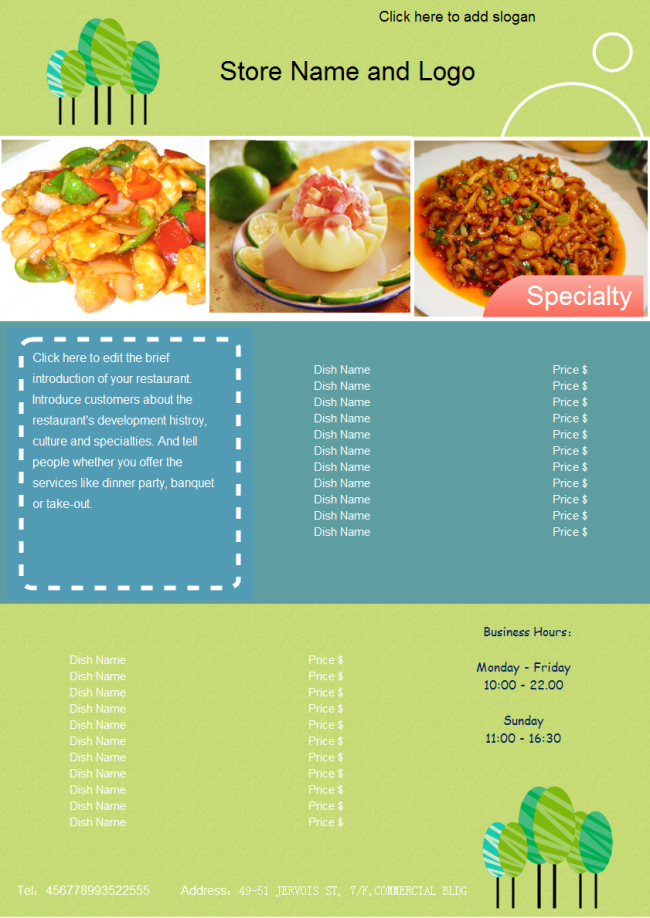 Food Menu Template