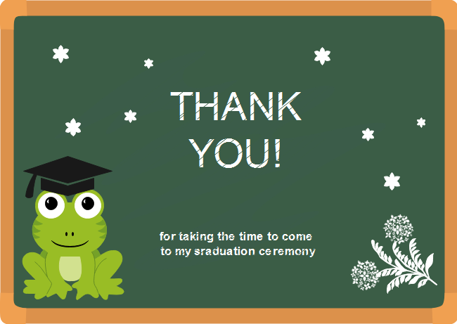 Frog Thank You Card