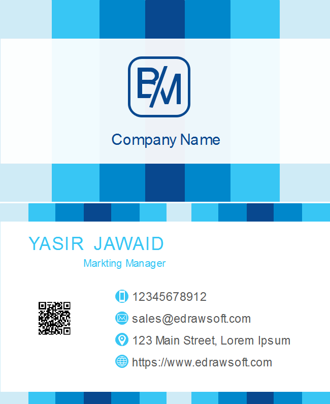 Gradient Blue Business Card