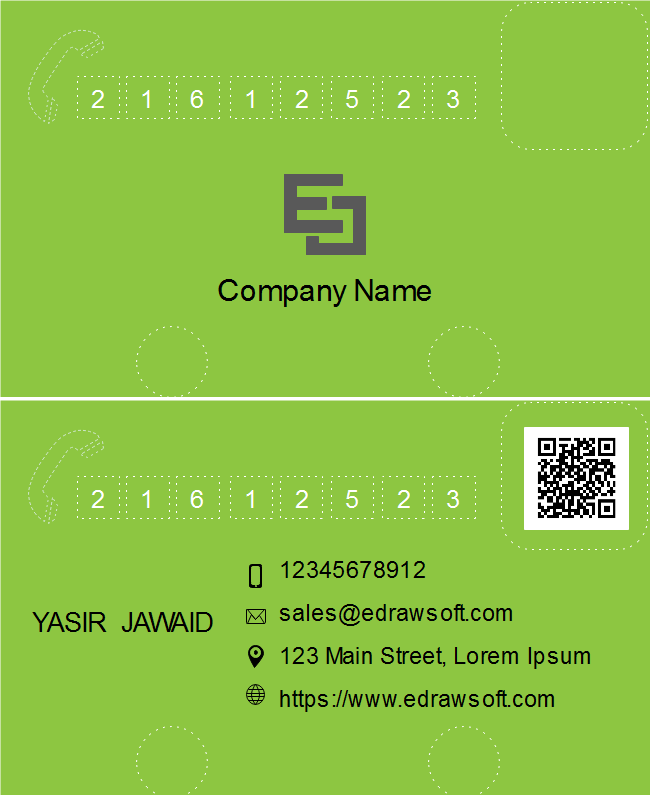 Free Green Telephone Business Card Templates