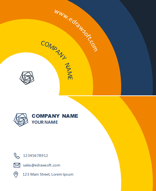 Half Dark Rainbow Business Card