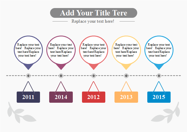 Horizontal Droplet Label Timeline