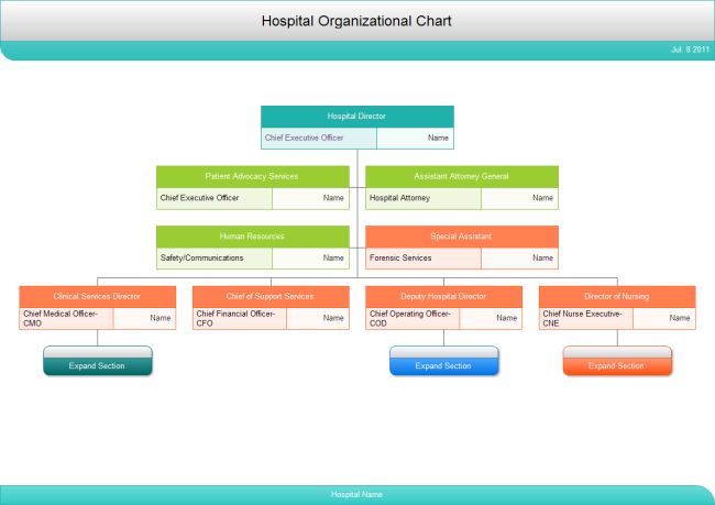 Hospital Organizational Flow Chart