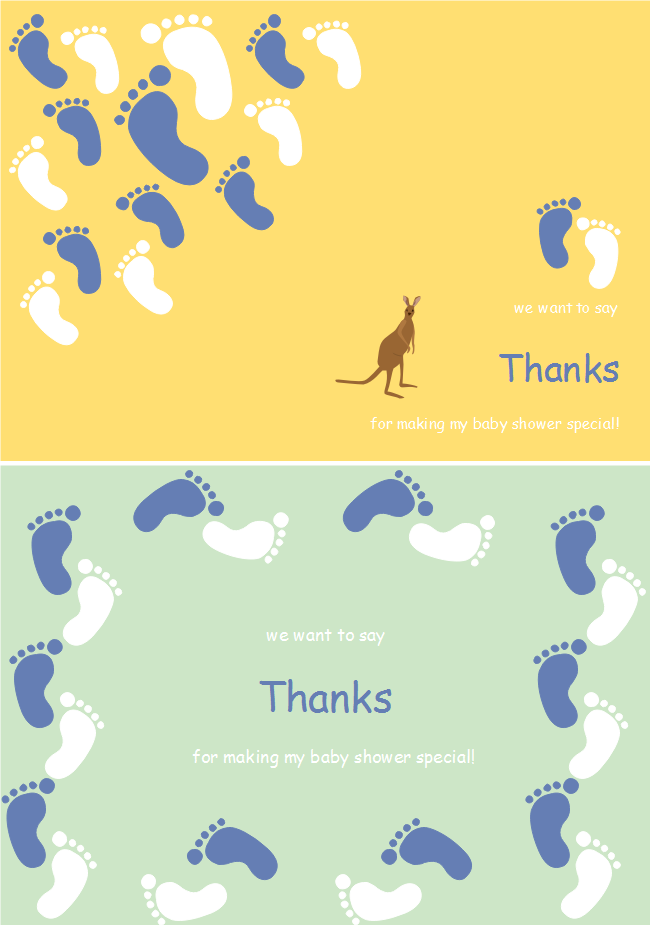 Carte de Remerciement Pas de kangourou