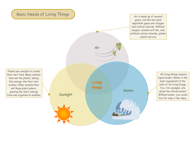 Tabla de Venn Necesidades de los seres vivos