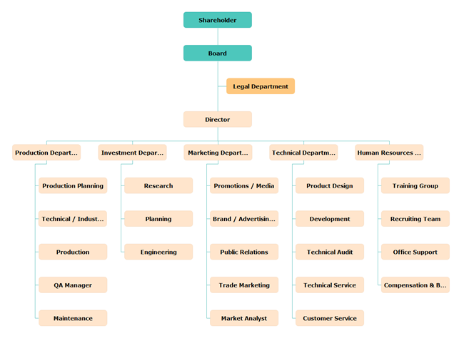 Hospital Management Organizational Chart