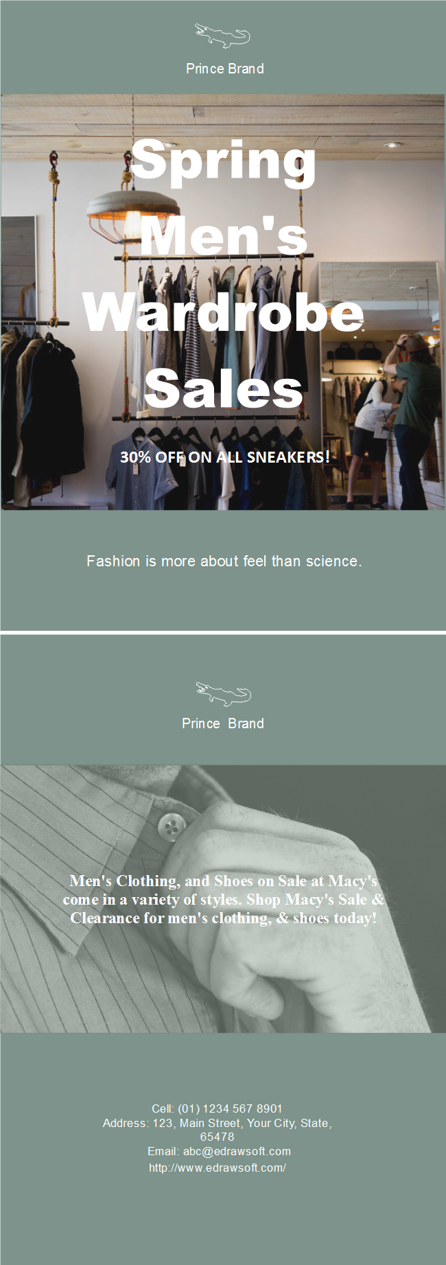 Men Fashion Sales Flyer