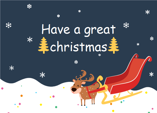 Midnight Elk Christmas Card