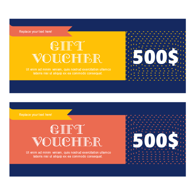 Navy Background Gift Voucher 