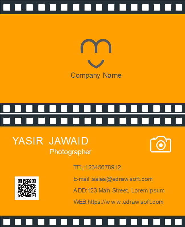 Orange Film Business Card