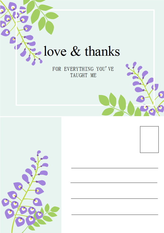 Purple Flower Postcard