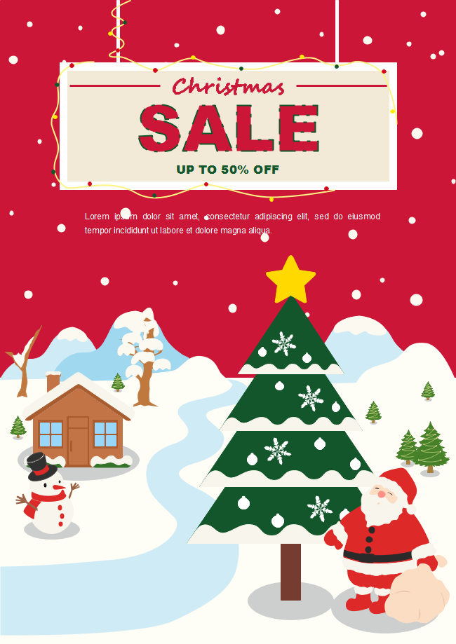 Poster di vendita di Natale
