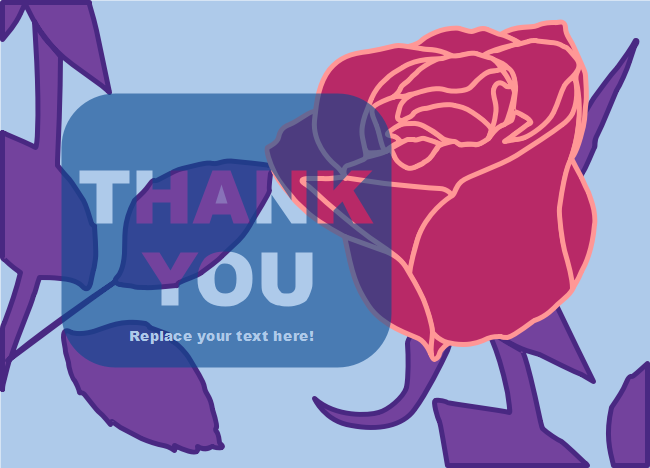 Cartão de Agradecimento de Rosas