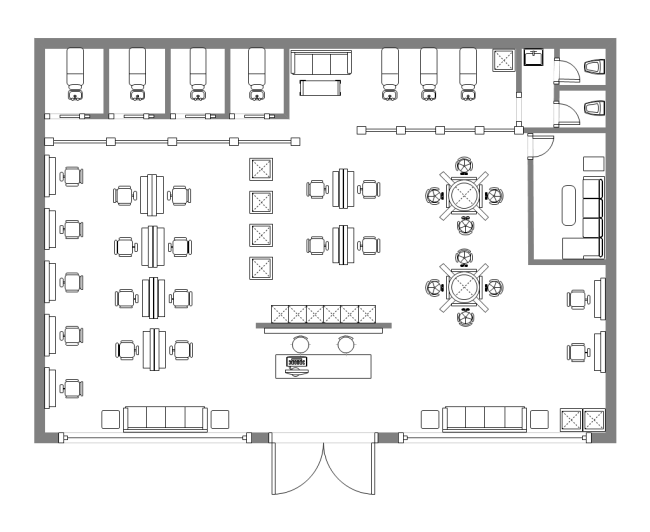 Salondesign-Grundriss