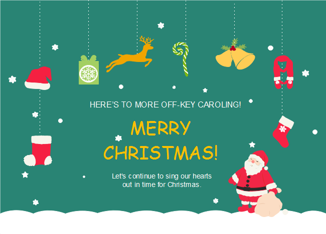 Cartão de Natal com Presentes do Papai Noel