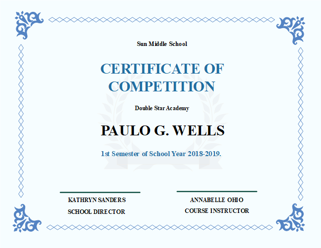 high school certificate designs