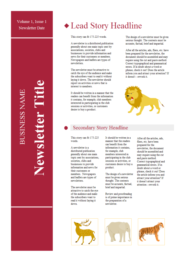 School Newsletter Template