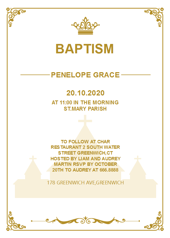 Simple Baptism Invitation | Free Simple Baptism Invitation Templates