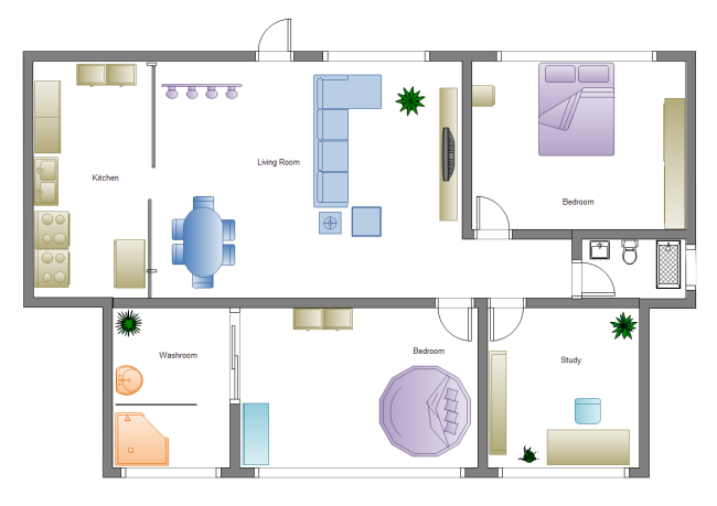 Kostenlose druckbare Hausdesign-Grundrissvorlage