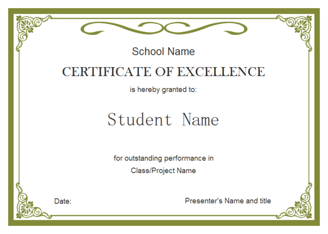 Student Certificate